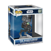 STAR WARS: MANDALORIAN & GROGU (2026) - POP FUNKO RIDE DELUXE VINYL FIGURE 837 THE MANDALORIAN W/GROGU IN IMPERIAL REMNANT AT-RT 15CM