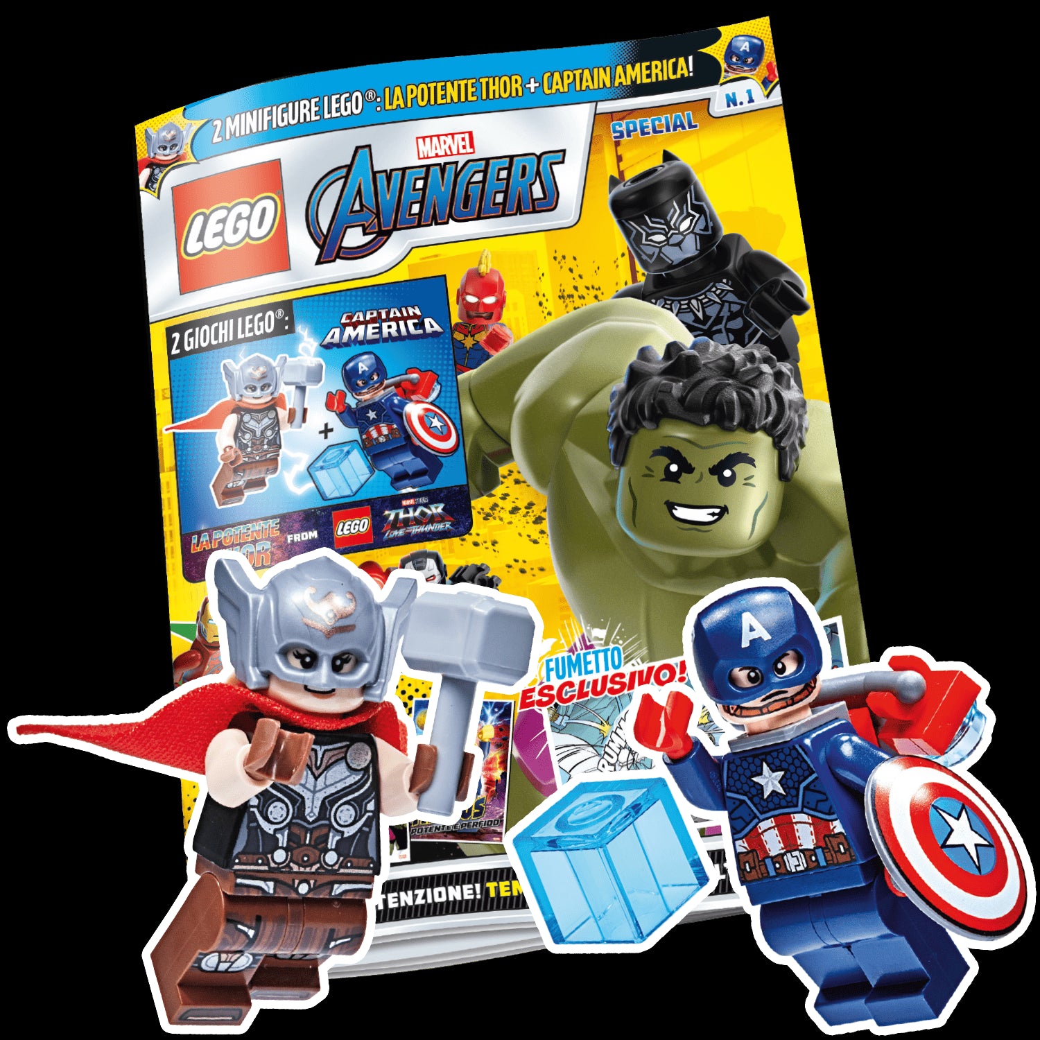 LEGO AVENGERS SPECIALE N.1 - CAPTAIN AMERICA + LA POTENTE THOR