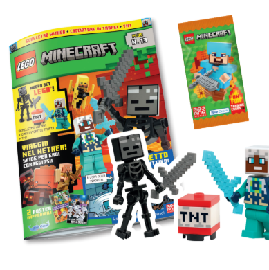 LEGO MINECRAFT PLUS N.13 - SCHELETRO WITHER + CACCIATORE DI TROFEI + TNT + PACCHETTO