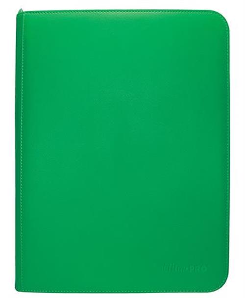 15901 - VIVID ZIPPERED 9-POCKET PRO-BINDER - GREEN