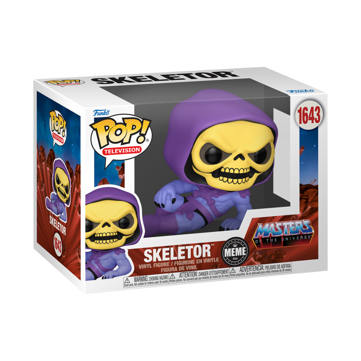 HE-MAN AND THE MASTERS OF THE UNIVERSE - POP FUNKO MEME VINYL FIGURE 1643 SKELETOR 9CM
