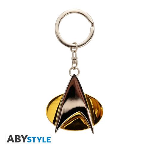 ABYKEY403 - STAR TREK - PORTACHIAVI IN 3D - COMMUNICATOR BADGE