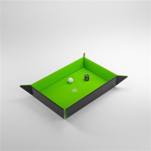 GGS60054ML - MAGNETIC DICE TRAY - RECTANGULAR - BLACK/GREEN