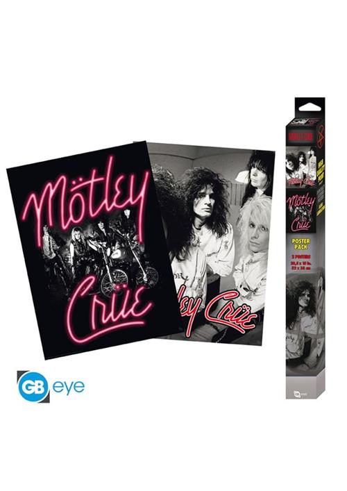 GBYDCO297 - MOTLEY CRUE - NEON AND STRAIGHTJACKETS - SET 2 CHIBI POSTER (52X38)