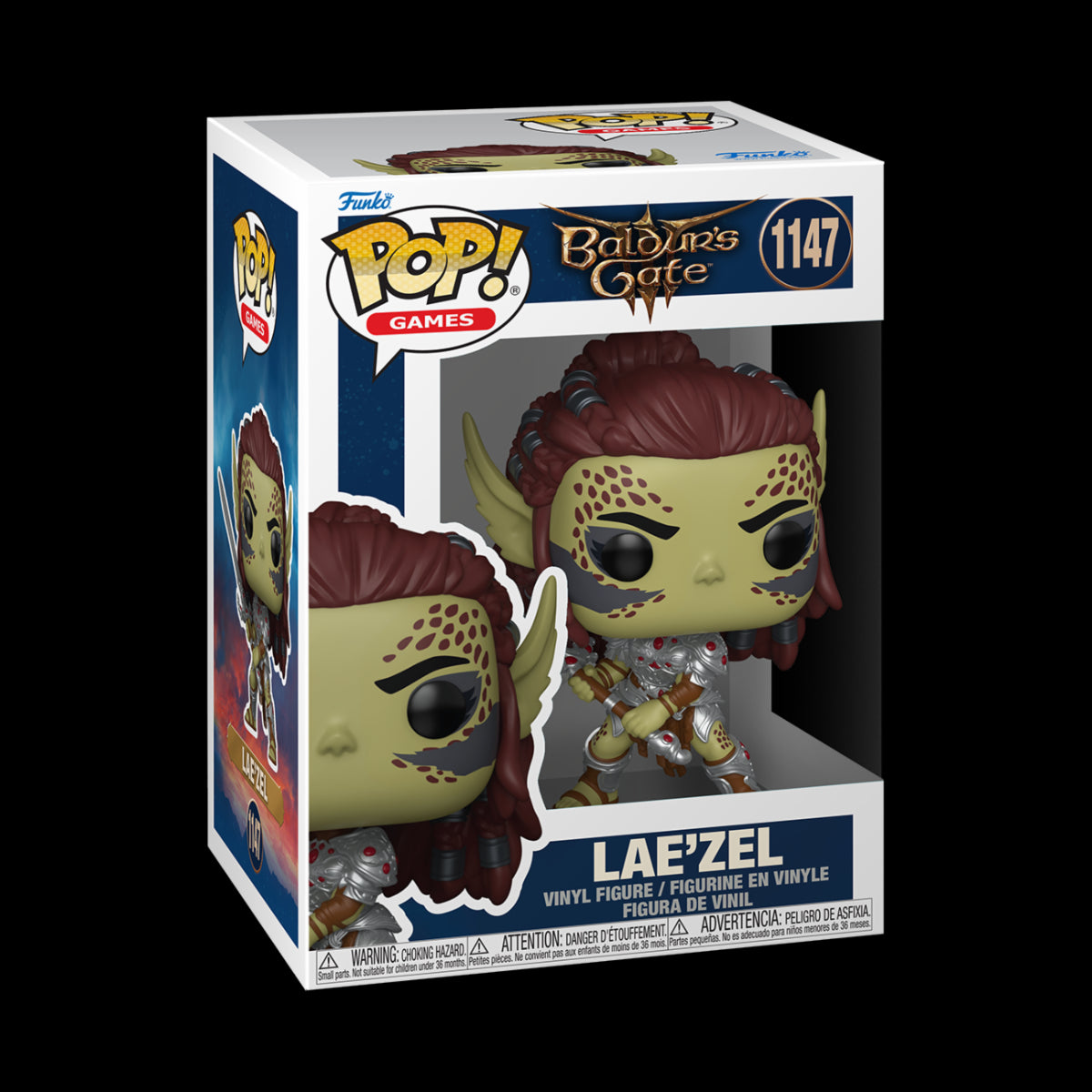 BALDUR'S GATE - POP FUNKO VINYL FIGURE 1147 LAE'ZEL W/SWORD 9CM