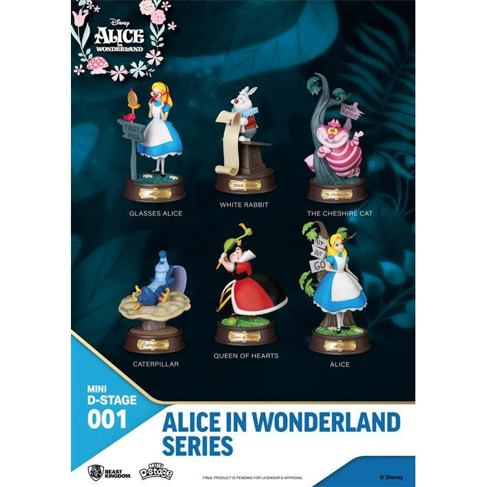84225 - DISNEY MINI D-STAGE - ALICE IN WONDERLAND - BOX SET - STATUA 10CM