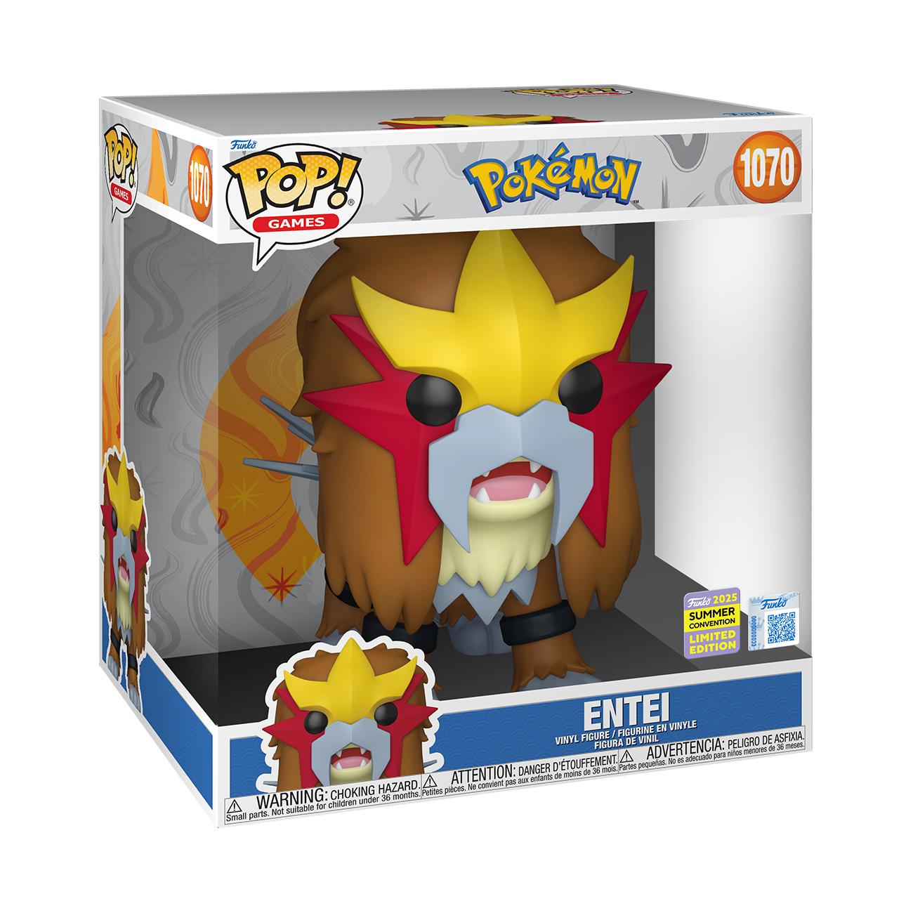 POKEMON - POP FUNKO JUMBO VINYL FIGURE - 1070 ENTEI 25CM FUNSIDE EXCL