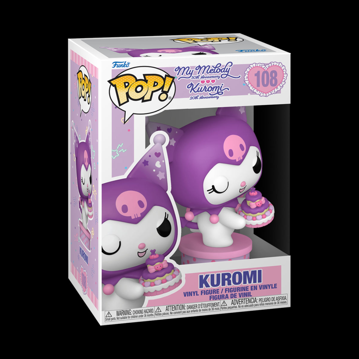 SANRIO: KUROMI 20TH ANNIVERSARY - POP FUNKO VINYL FIGURE 108 KUROMI 9CM