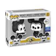 DISNEY - POP FUNKO VINYL FIGURE 2-PACK MICKEY MOUSE & MINNIE MOUSE 9CM GA EXCL