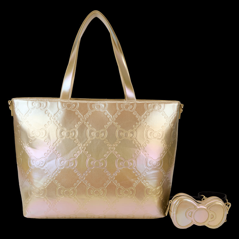 SANRIO - HELLO KITTY: 50TH ANNIVERSARY - TOTE BAG - METALLIC GOLD