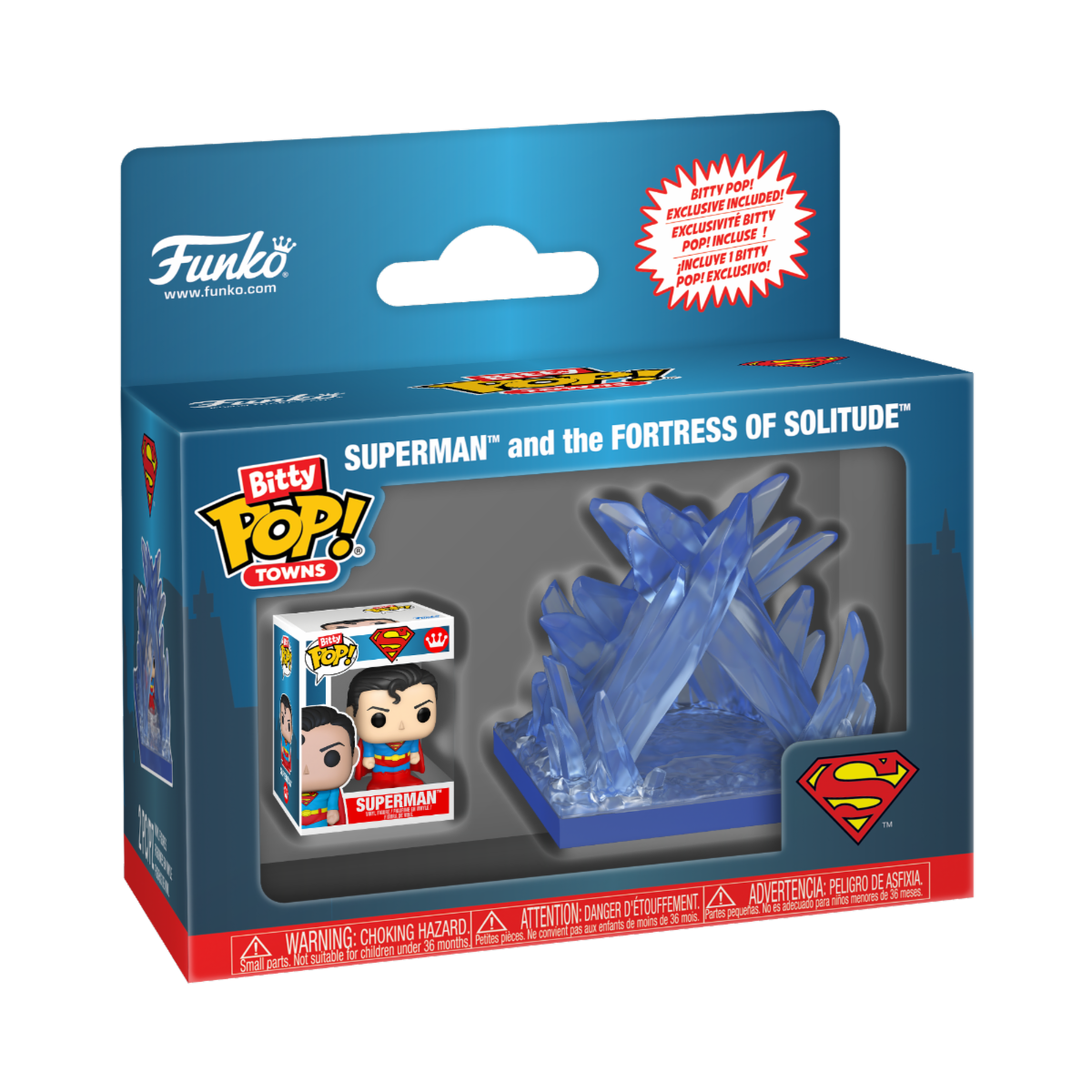 85514 - DC COMICS: SUPERMAN - POP FUNKO BITTY TOWN VINYL FIGURE - FORTESS OF SOLITUDE