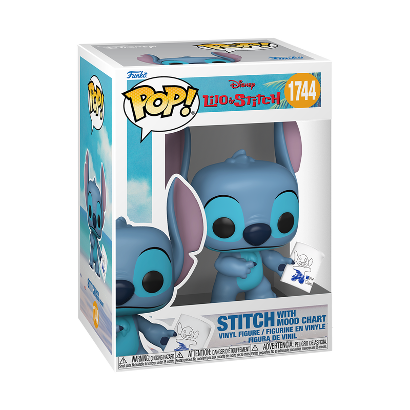 LILO & STITCH S5 - POP FUNKO VINYL FIGURE 1744 STITCH WITH MOOD CHART (ASSORTMENT 6PZ) 9CM