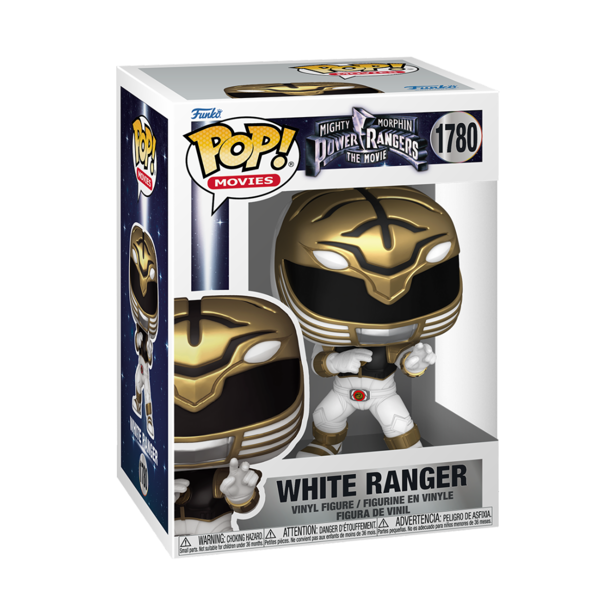 MIGHTY MORPHIN POWER RANGER: THE MOVIE - POP FUNKO VINYL FIGURE 1780 WHITE RANGER 9CM