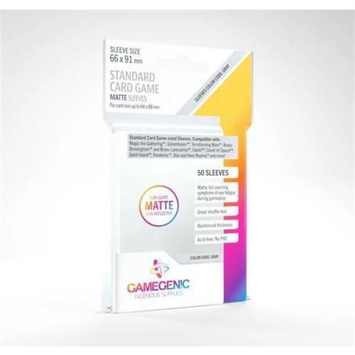 GGS10063ML - 50 STANDARD SIZE BOARD GAME MATTE SLEEVES 66 X 91MM