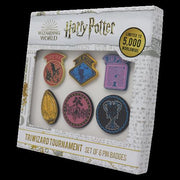 THG-HP48 - HARRY POTTER - 6 METAL PIN BADGES - TRIWIZARD TOURNAMENT
