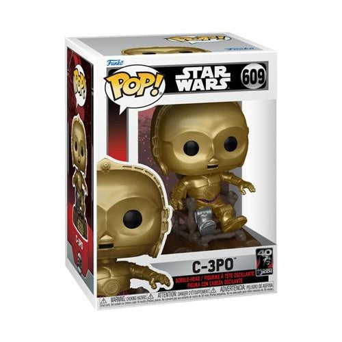 STAR WARS: RETURN OF THE JEDI 40TH ANNIVERSARY - POP FUNKO VINYL FIGURE 609 C3P0 IN CHAIR 9CM
