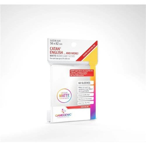 GGS10073ML - 60 CATAN BOARD GAME MATTE SLEEVES 56 X 82MM