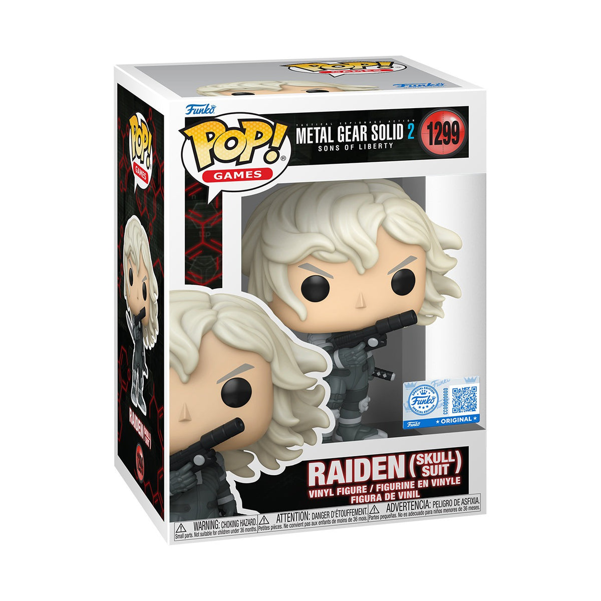 METAL GEAR SAGA - POP FUNKO VINYL FIGURE - RAIDEN (SKULL SUIT) 9CM FUNSIDE EXCL