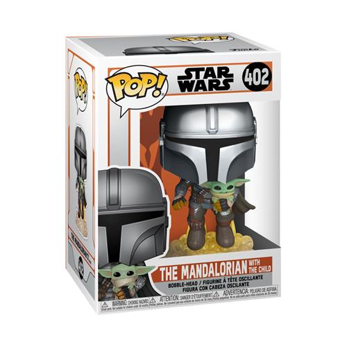 STAR WARS - THE MANDALORIAN - POP FUNKO VINYL FIGURE 402 MANDO FLYING W/ JET PACK 9CM