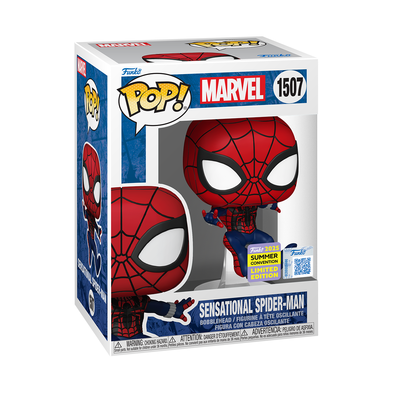 MARVEL - POP FUNKO VINYL FIGURE - 1507 SENSATIONAL SPIDER-MAN 9CM FUNSIDE EXCL