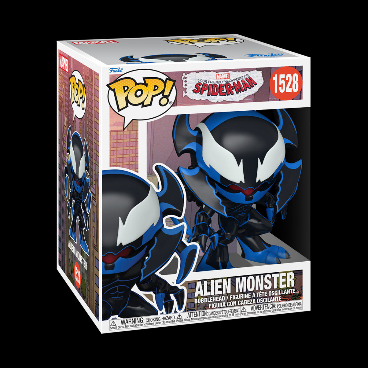 MARVEL: YOUR FRIENDLY NEIGHBORHOOD SPIDER-MAN - POP FUNKO VINYL FIGURE 1528 ALIEN MONSTER 15CM