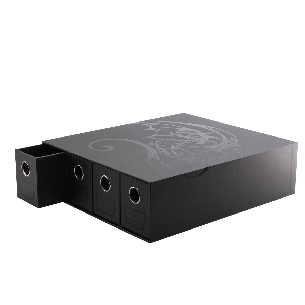 AT-33708 - PORTACARTE ORIZZONTALE CON 4 CASSETTI - FORTRESS NERO