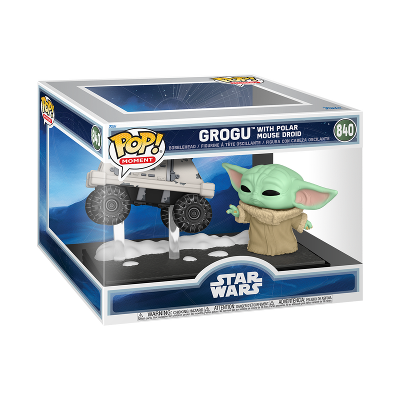 STAR WARS: MANDALORIAN & GROGU (2026) S2 - POP FUNKO MOVIE MOMENT VINYL FIGURE 840 GROGU W/ POLAR MOUSE DROID 9CM