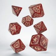 STRB03 - TRIBAL DICE SET: SHIMMERING RED AND BEIGE