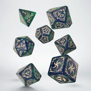 STRB02 - TRIBAL DICE SET: BLUE GREEN AND BEIGE