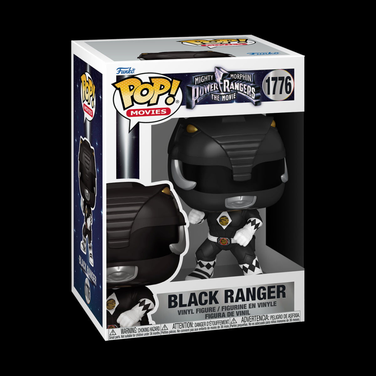 MIGHTY MORPHIN POWER RANGER: THE MOVIE - POP FUNKO VINYL FIGURE 1776 BLACK RANGER 9CM