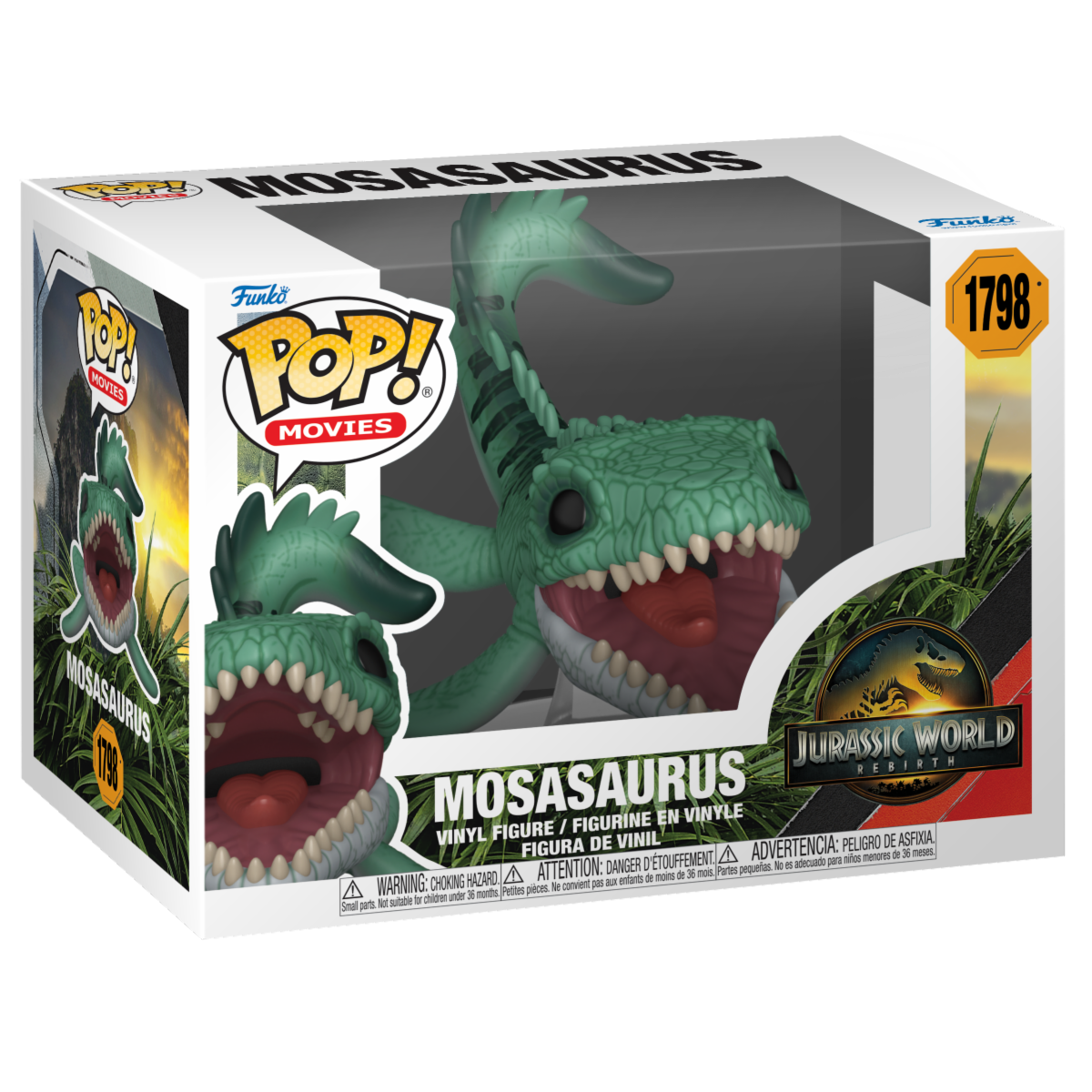 JURASSIC WORLD: REBIRTH - POP FUNKO VINYL FIGURE 1798 MOSASAURUS 9CM