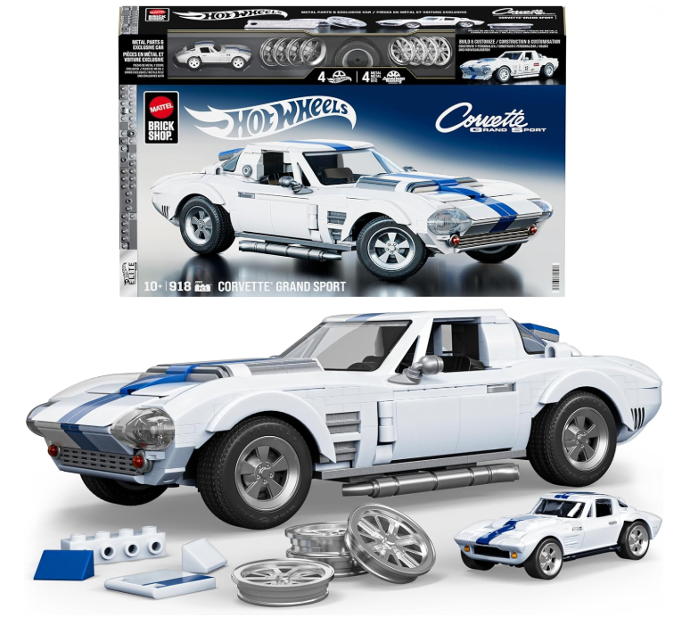 JGR31 - BRICK SHOP X HOT WHEELS - CORVETTE GRAND SPORT - SET DA COSTRUIRE