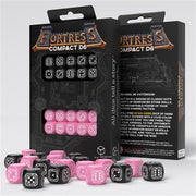 STCB05 - SET 20 DADI D6 COMPACT - FORTRESS - NERO/ROSA