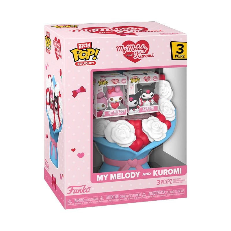 87807 - SANRIO - POP FUNKO BITTY BOUQUET VINYL FIGURE - VALENTINES KUROMY & HELLO KITTY