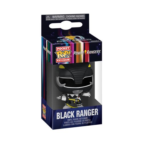POWER RANGERS: 30TH ANNIVERSARY - KEYCHAIN - BLACK RANGER 4CM