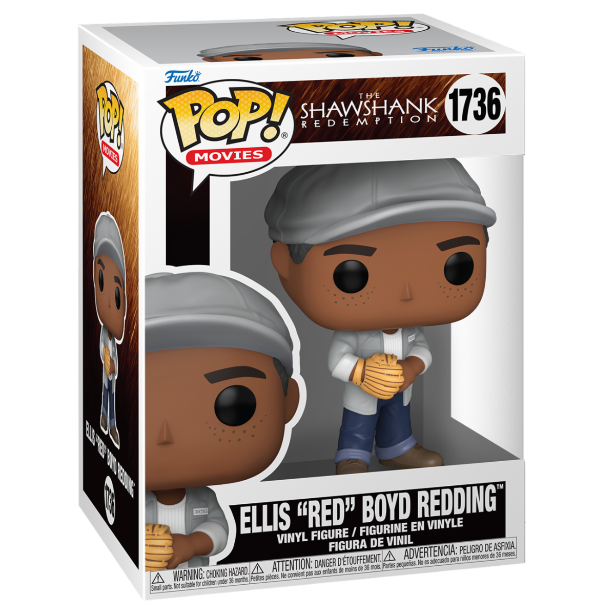 THE SHAWSHANK REDEMPTION - POP FUNKO VINYL FIGURE 1736 ELLIS 'RED' BOYD REDDING 9CM