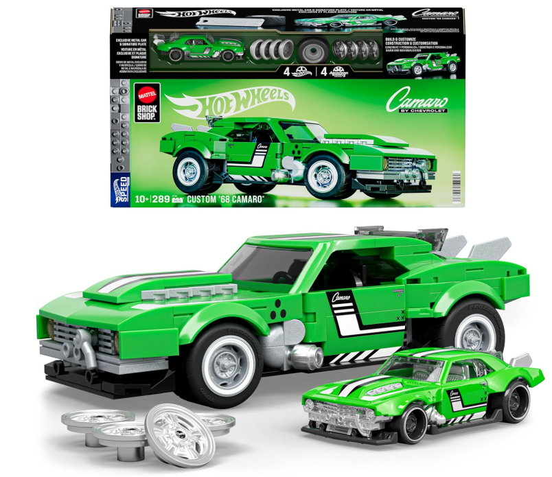 JFT16 - BRICK SHOP X HOT WHEELS - CUSTOM 68 CAMARO - MACCHININA DI MATTONCINI