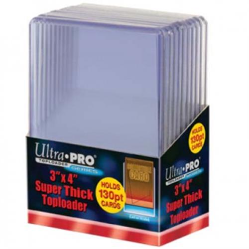 82327 - 10 TOPLOADER 3" X 4" - SUPER THICK 130PT