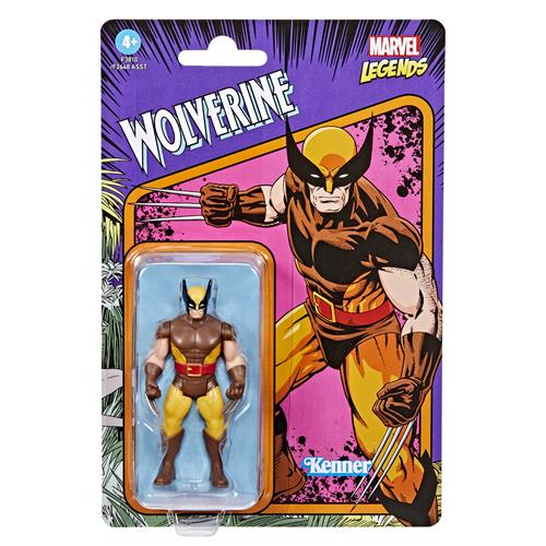 MARVEL LEGENDS RETRO - WOLVERINE COSTUME MARRONE - ACTION FIGURE 9 CM