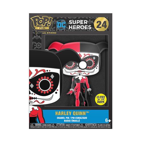 DC COMICS: DIA DE LOS MUERTOS - POP LARGE PIN ENAMEL 24 HARLEY QUINN