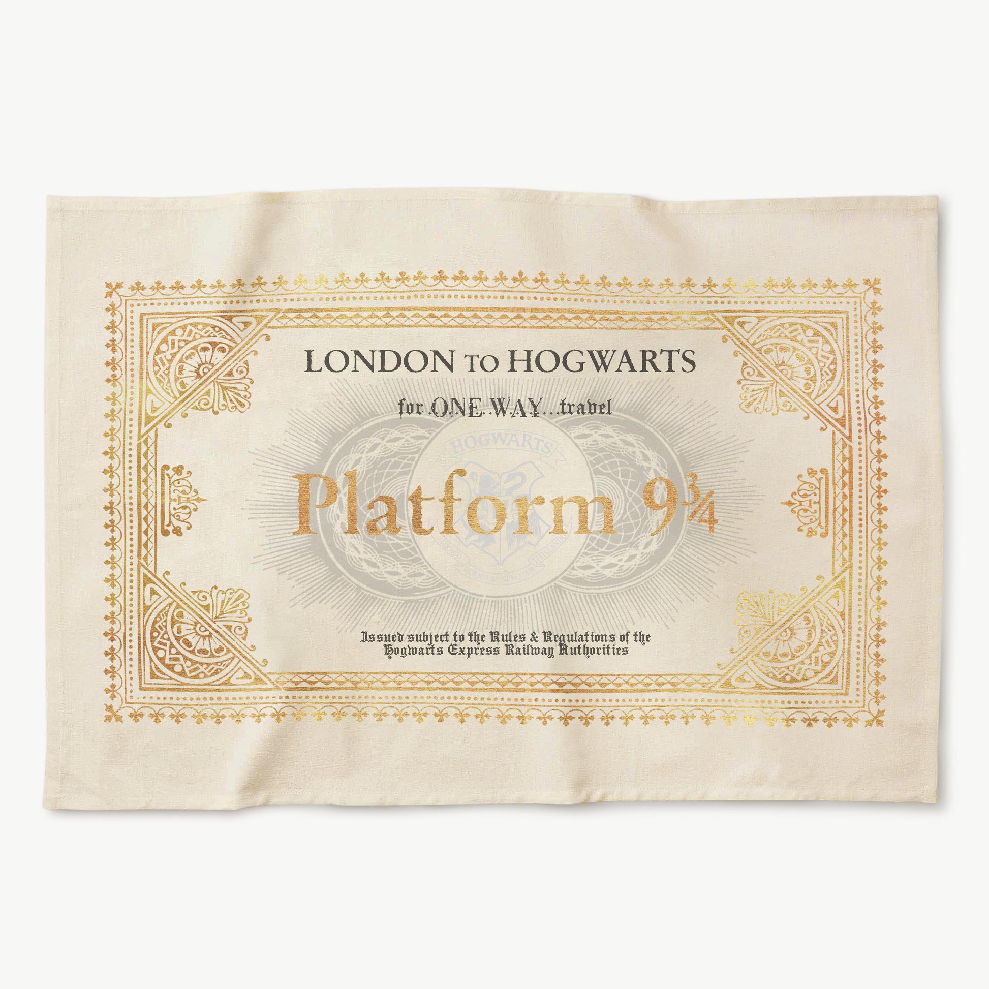 HPT06 - HARRY POTTER - HOGWARTS EXPRESS TICKET - TEA TOWEL