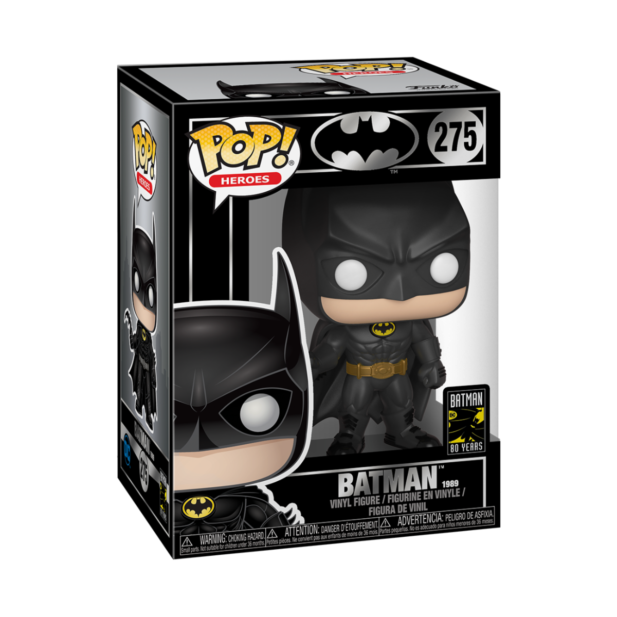 BATMAN 80TH - POP FUNKO VINYL FIGURE 275 BATMAN (1989) 9CM