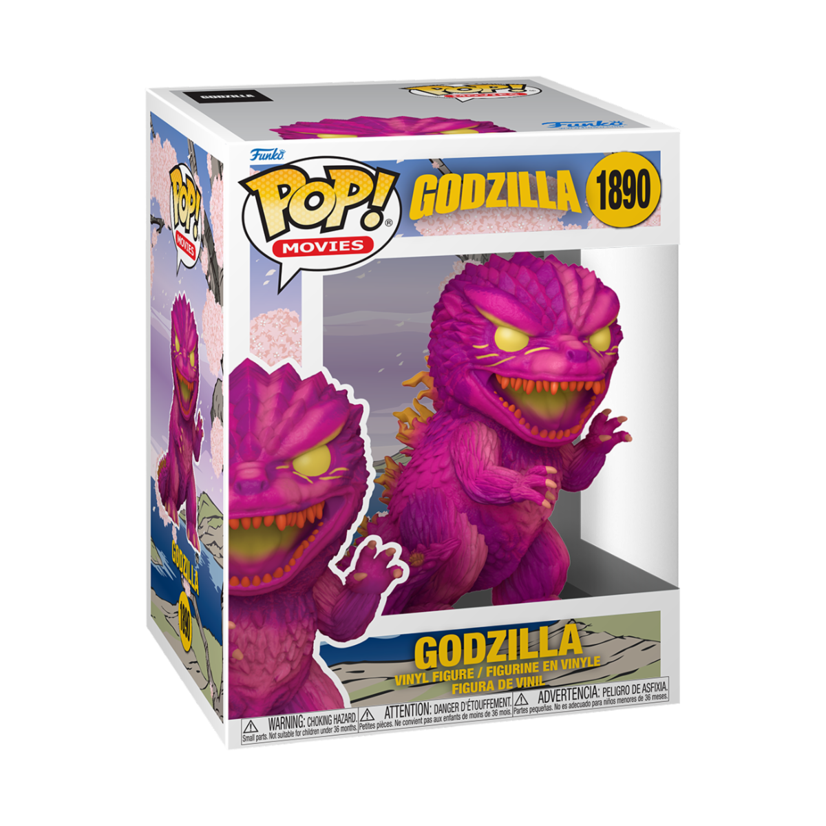 GODZILLA ART - POP FUNKO VINYL FIGURE 1890 PINK GODZILLA (RETRO FUTURISM) 9CM