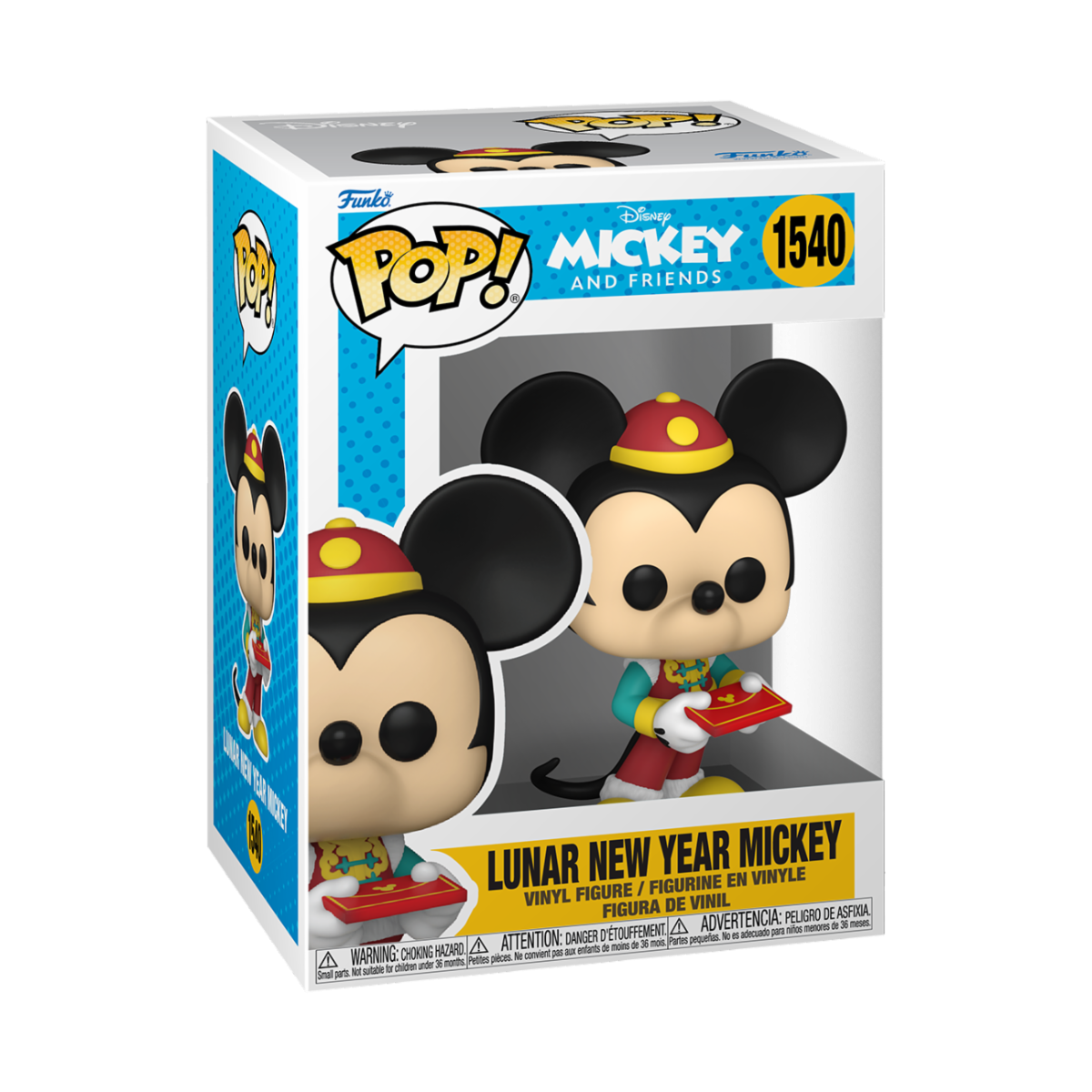 MICKEY AROUND THE WORLD - POP FUNKO VINYL FIGURE 1540 LUNAR NEW YEAR MICKEY 9CM