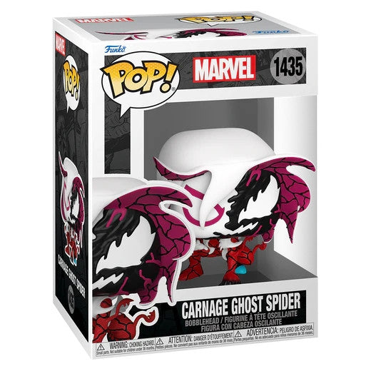 MARVEL - POP FUNKO VINYL FIGURE 1435 CARNAGEIZED GHOST SPIDER 9CM