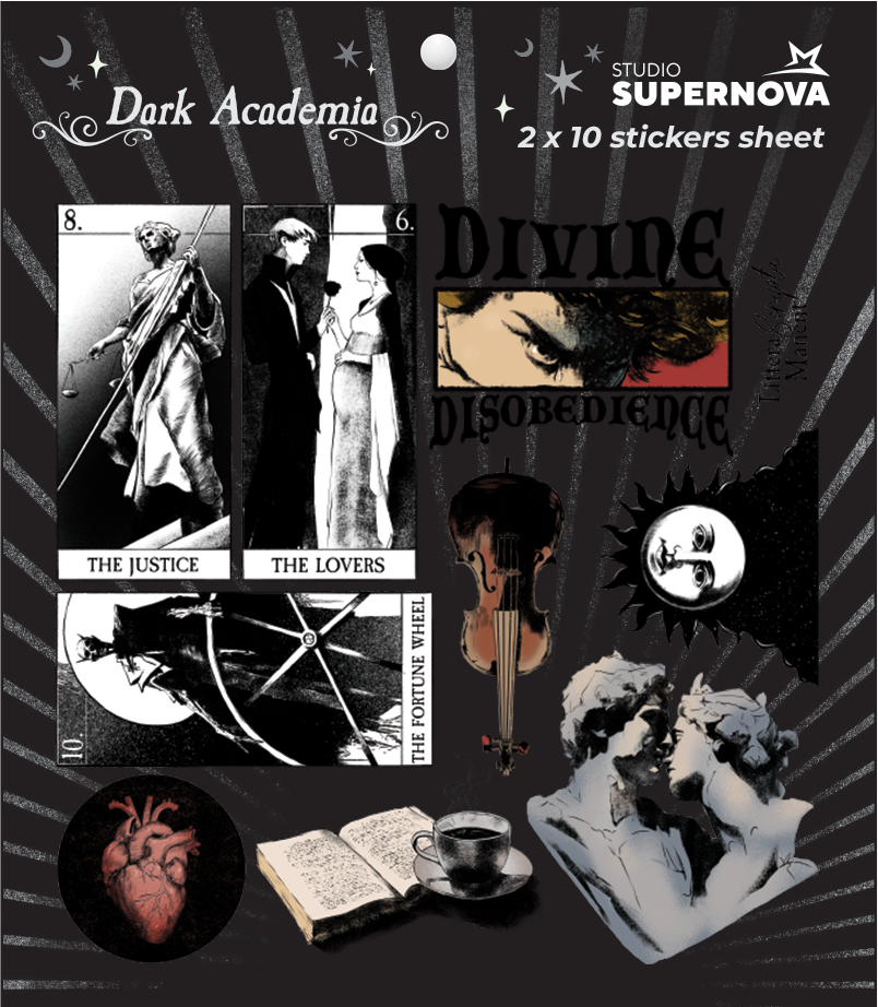 SET STICKER - DARK ACADEMIA 3