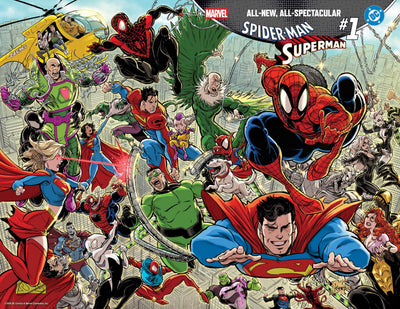 MARVEL/DC - SPIDER-MAN/SUPERMAN 1 - VARIANT WRAPAROUND DI KAARE ANDREWS