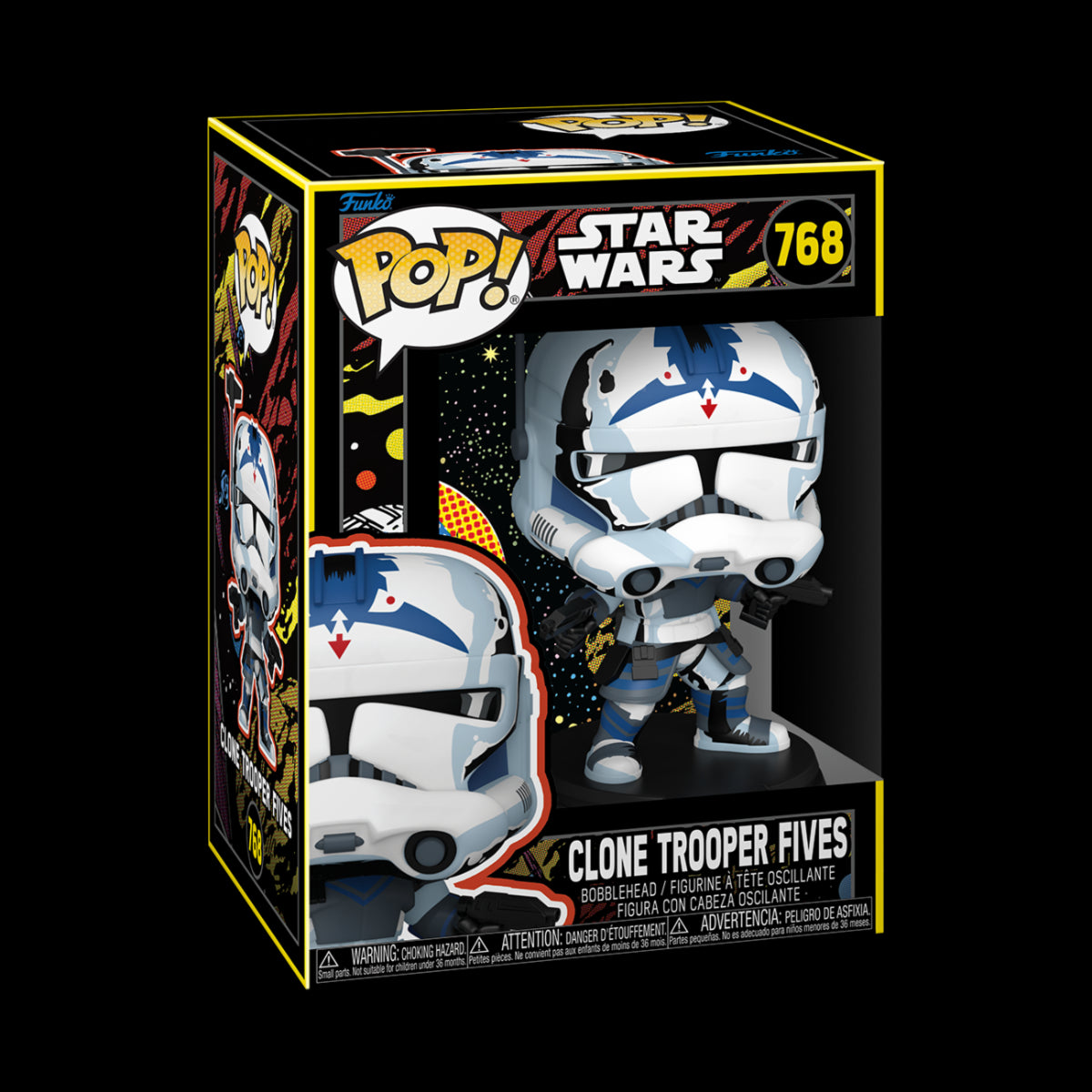 STAR WARS: CLONE WARS - POP FUNKO VINYL FIGURE 768 FIVES (RETRO) 9CM