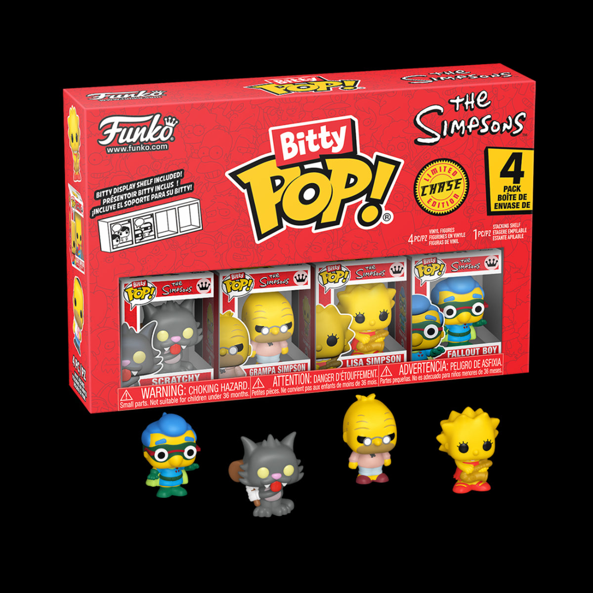 85710 - THE SIMPSONS - POP FUNKO BITTY VINYL FIGURE - SCRATCHY (PK)