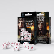 SCLR04 - SET 7 DADI - CLASSIC RUNIC WHITE RED